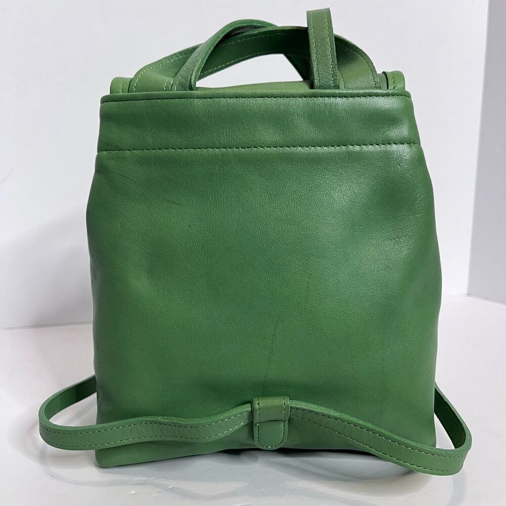 Coach Vintage Pear Green Leather Mini Bantam Backpack Brass Hardware USA - Picture 15 of 16